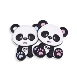 Massaggiagengive Panda in silicone – Accessorio tenero e sicuro per neonati e creazioni handmade