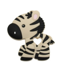 Massaggiagengive Zebra in silicone – Accessorio sicuro e creativo per neonati e fai-da-te