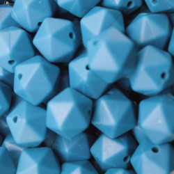 Ottagoni 14 mm in Silicone con Foro Passante per Catenelle Portaciuccio