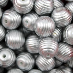 Palline Rigate 15mm  in Silicone– Atossiche e BPA Free per Creazioni Artigianali