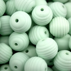 Palline Rigate 15mm  in Silicone– Atossiche e BPA Free per Creazioni Artigianali