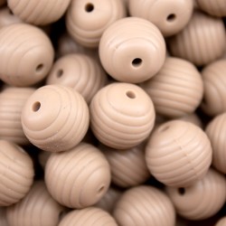 Palline Rigate 15mm  in Silicone– Atossiche e BPA Free per Creazioni Artigianali