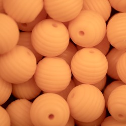 Palline Rigate 15mm  in Silicone– Atossiche e BPA Free per Creazioni Artigianali