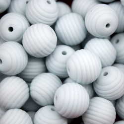 Palline Rigate 15mm  in Silicone– Atossiche e BPA Free per Creazioni Artigianali