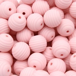 Palline Rigate 15mm  in Silicone– Atossiche e BPA Free per Creazioni Artigianali