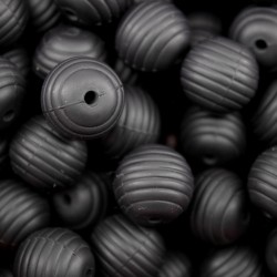 Palline Rigate 15mm  in Silicone– Atossiche e BPA Free per Creazioni Artigianali