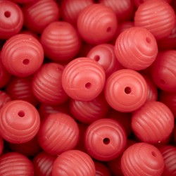 Palline Rigate 15mm  in Silicone– Atossiche e BPA Free per Creazioni Artigianali