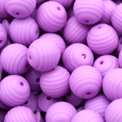 Palline Rigate 15mm  in Silicone– Atossiche e BPA Free per Creazioni Artigianali