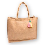 Borsa juta con nappine 43x33 