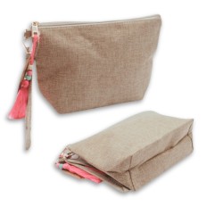 Pochette in juta con base
