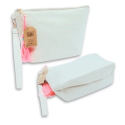 Pochette in juta con base