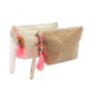 Pochette in juta con base