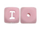 Lettere 12mm Silicone Rosa Pastello/ Bianco