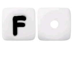Lettere 12 mm Silicone Bianco / Nero