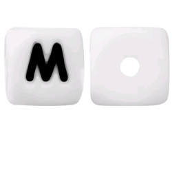 Lettere 12 mm Silicone Bianco / Nero