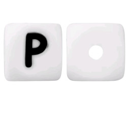 Lettere 12 mm Silicone Bianco / Nero