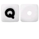 Lettere 12 mm Silicone Bianco / Nero