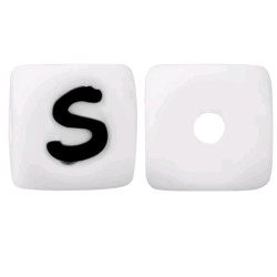 Lettere 12 mm Silicone Bianco / Nero