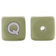 Lettere 12mm in Silicone Verde Salvia/ Bianco