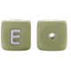Lettere 12mm in Silicone Verde Salvia/ Bianco