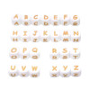 Lettere 12mm Silicone Bianco/Oro