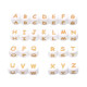 Lettere 12mm Silicone Bianco/Oro