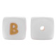 Lettere 12mm Silicone Bianco/Oro