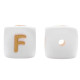 Lettere 12mm Silicone Bianco/Oro