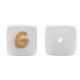 Lettere 12mm Silicone Bianco/Oro