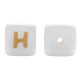 Lettere 12mm Silicone Bianco/Oro