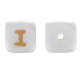 Lettere 12mm Silicone Bianco/Oro