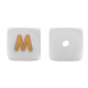 Lettere 12mm Silicone Bianco/Oro