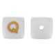 Lettere 12mm Silicone Bianco/Oro