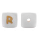 Lettere 12mm Silicone Bianco/Oro