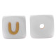 Lettere 12mm Silicone Bianco/Oro
