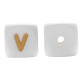 Lettere 12mm Silicone Bianco/Oro