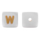 Lettere 12mm Silicone Bianco/Oro