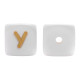 Lettere 12mm Silicone Bianco/Oro