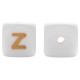 Lettere 12mm Silicone Bianco/Oro