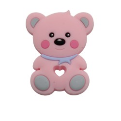 Massaggiagengive Orsetto in silicone anallergico – Accessorio sicuro per neonati e creazioni handmade