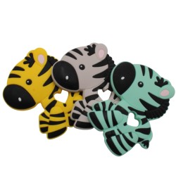 Massaggiagengive Zebra in silicone – Accessorio sicuro e creativo per neonati e fai-da-te