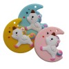Massaggiagengive Unicorno sulla Luna in silicone – Dolcezza e fantasia per accessori handmade