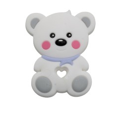 Massaggiagengive Orsetto in silicone anallergico – Accessorio sicuro per neonati e creazioni handmade