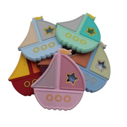 Massaggiagengive Barca in silicone – Accessorio sicuro e creativo per neonati e progetti handmade